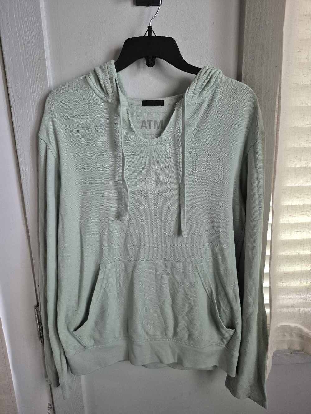 ATM Anthony Thomas Melillo Men’s Light Mint Hoodie Sweater
